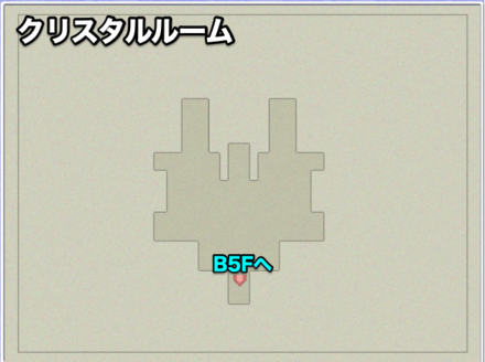 封印の洞窟クリスタルルームのマップ画像