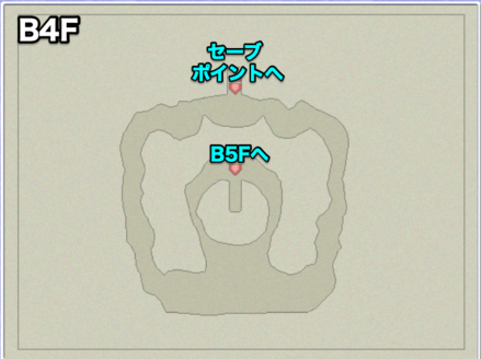 封印の洞窟B4Fのマップ画像