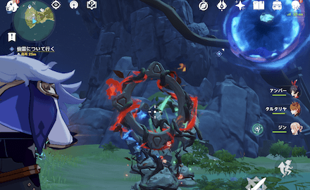 バドルドーを打つ