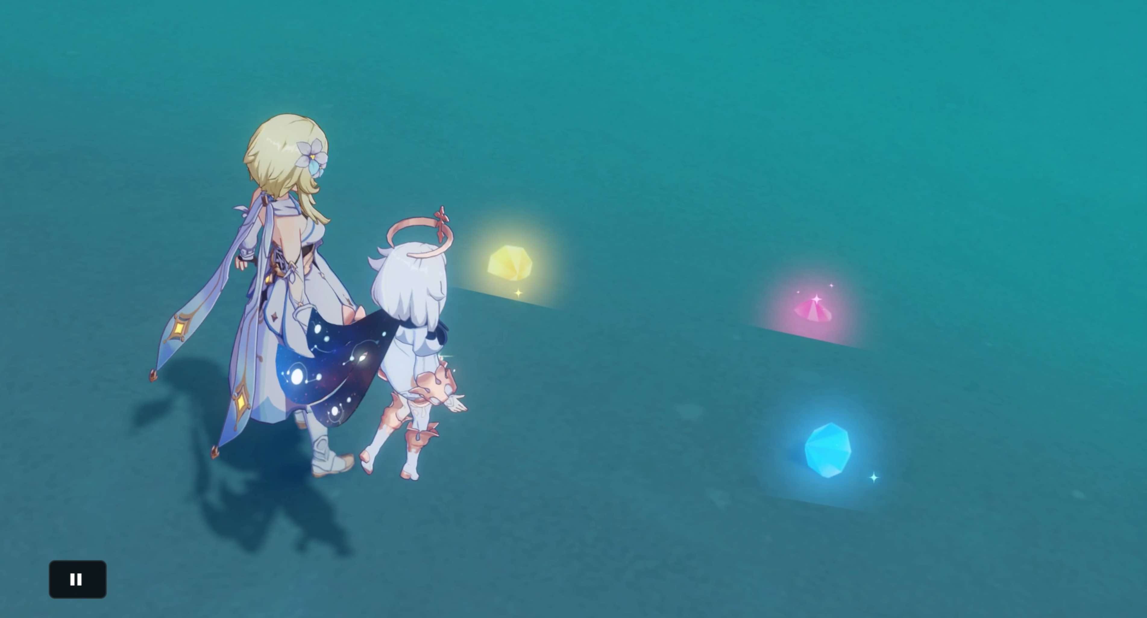 水晶を水の中に置く