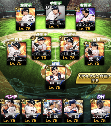 純正スタメン野手