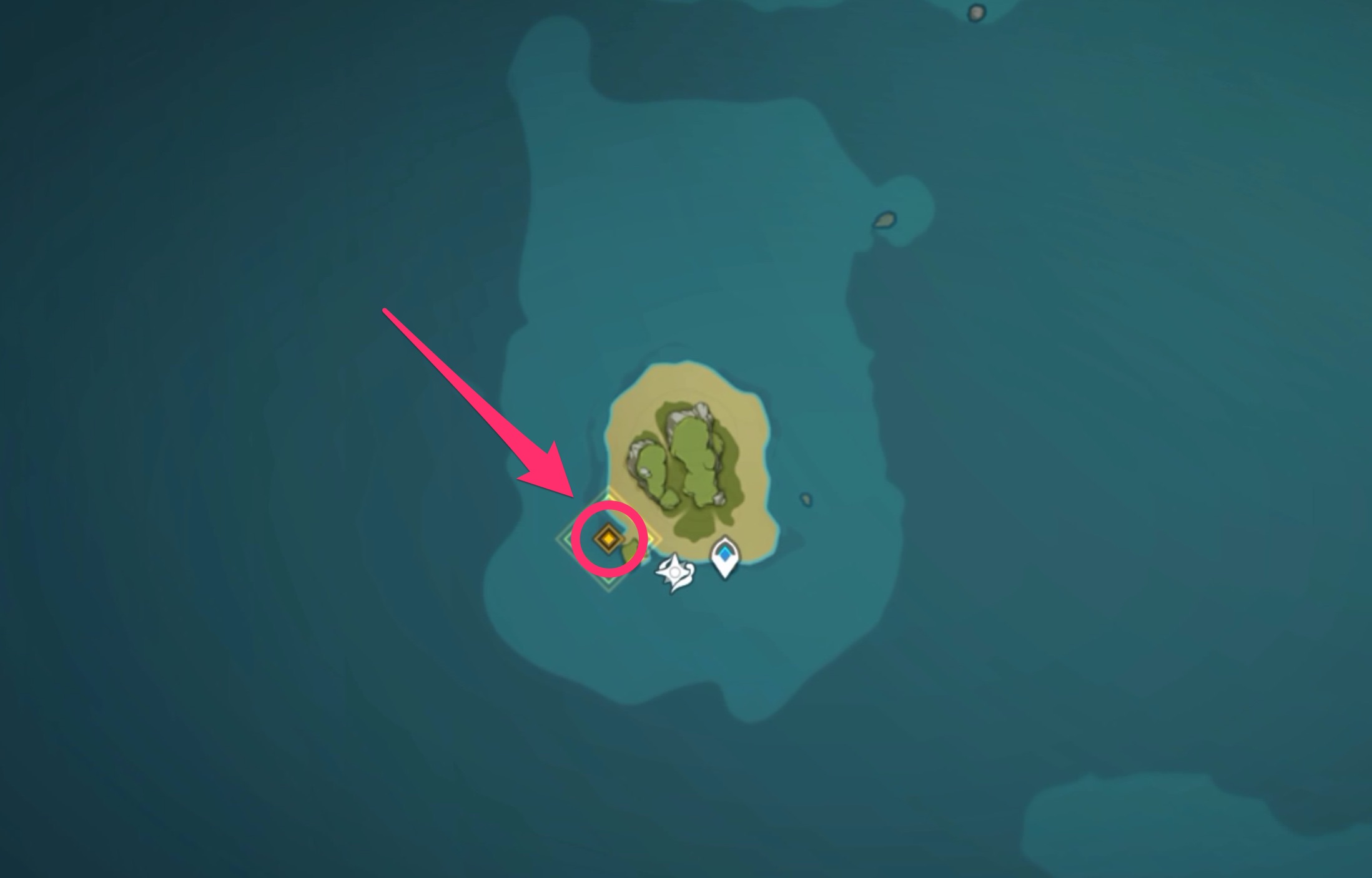 巨大な海螺のところに戻る