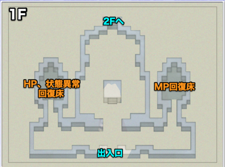月の民の館1Fのマップ画像