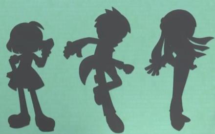 3人のキャラクターシルエット