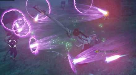 敵の真ん中でホーミングダートを撃つ