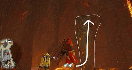 エリア14の柱の上