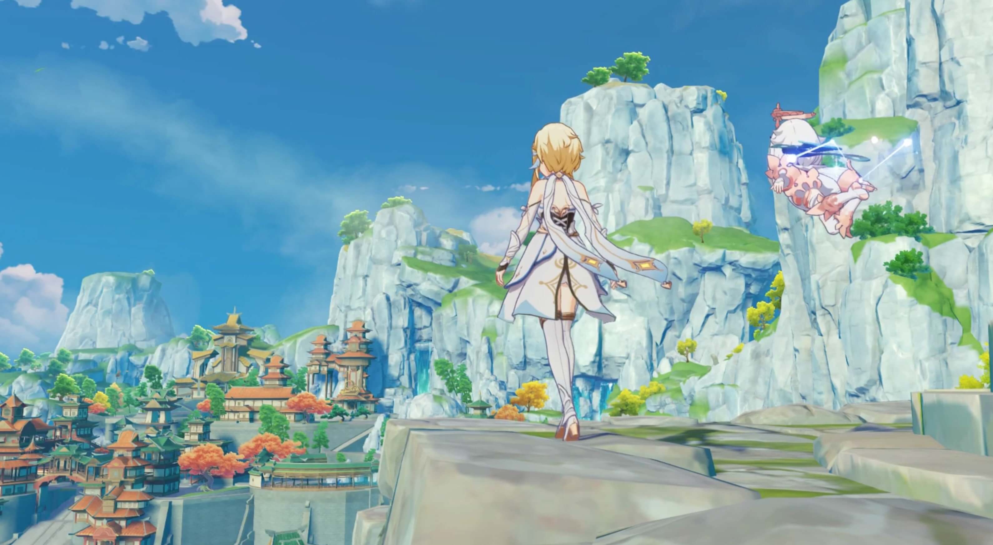 璃月港付近のワープポイントに向かう