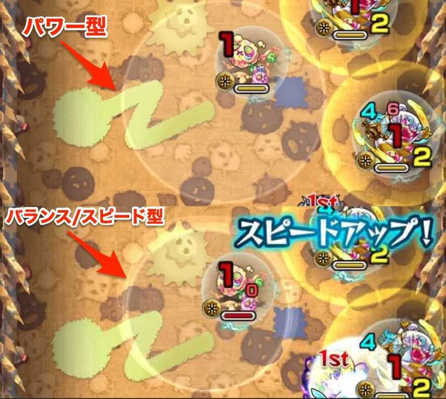 エレメントショットのエリア範囲