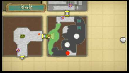 ロープを解く場所