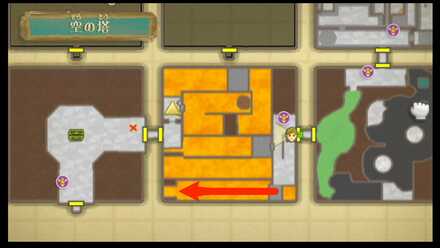 岩の足場のルート