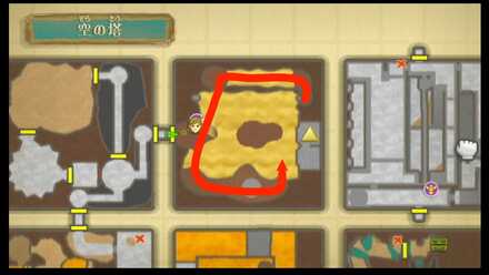 南東の足場までのルート