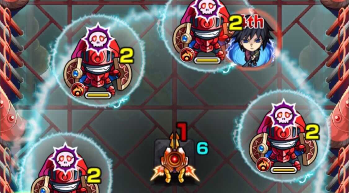 ドクロの効果でHP回復＆敵防御ダウン