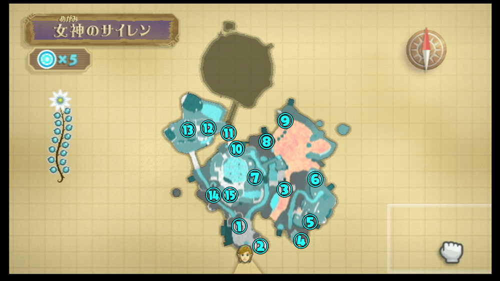 女神のサイレンのマップ