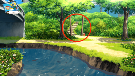 とびらのある河原