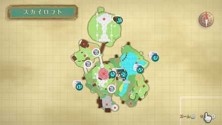 スカイロフトのマップ