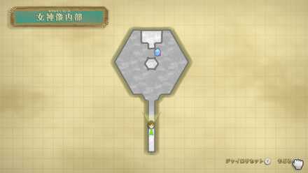 女神像内部のマップ