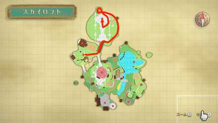 女神像までのルート