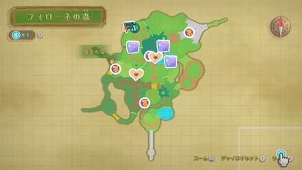 フィローネの森のマップ