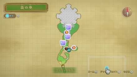 森の奥のマップ