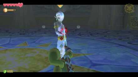 剣を受け止める