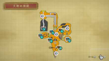 大地の神殿のマップ