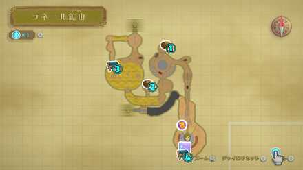 ラネール鉱山のマップ