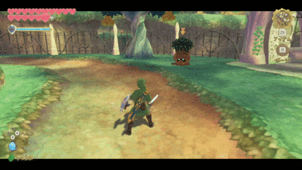 石を盾で弾き返す