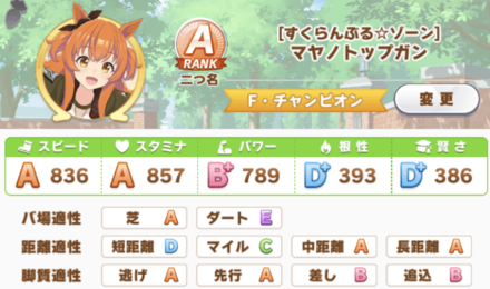 評価Aマヤノトップガン