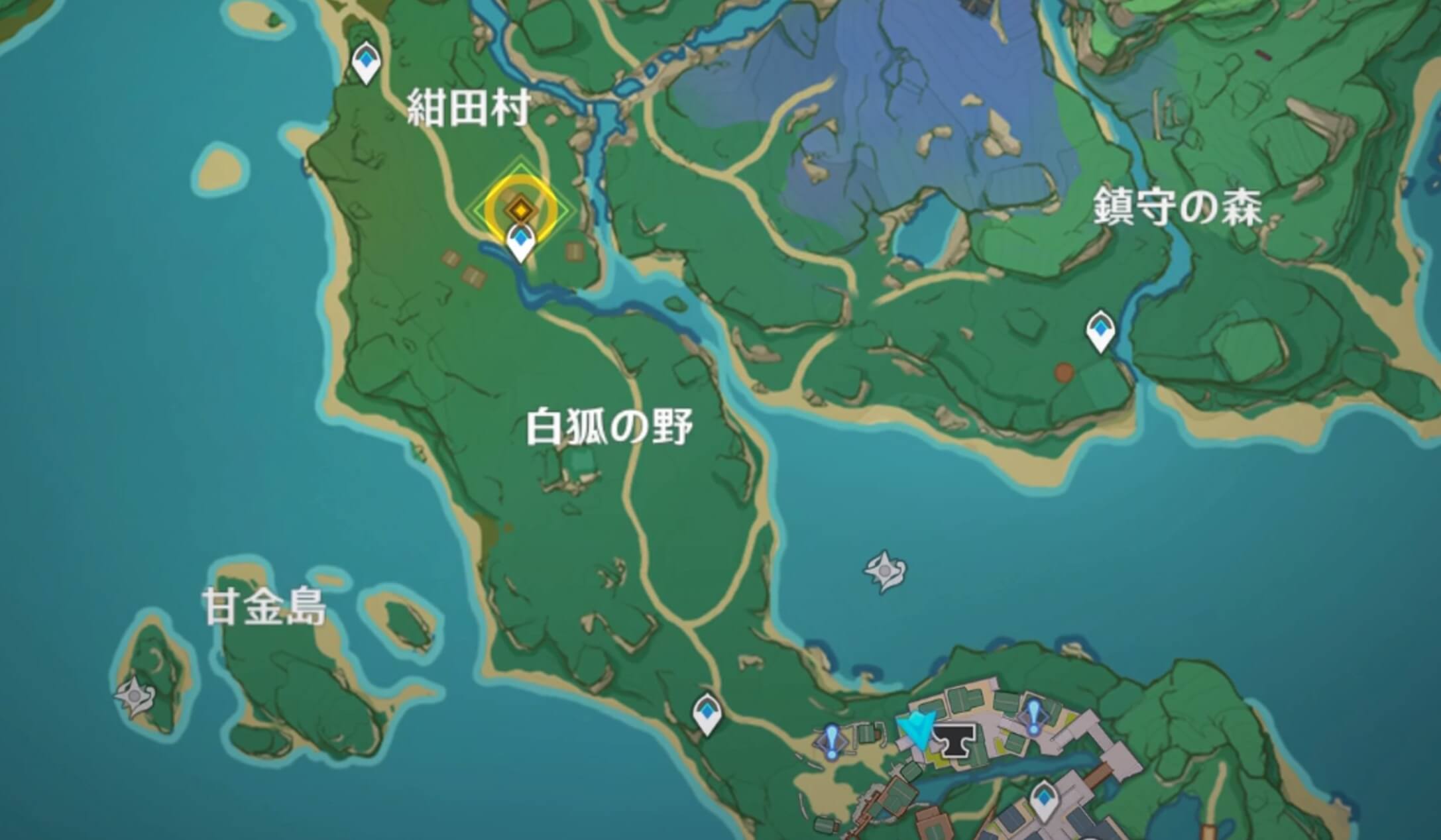 紺田村の老夫婦を訪ね、助けを求める