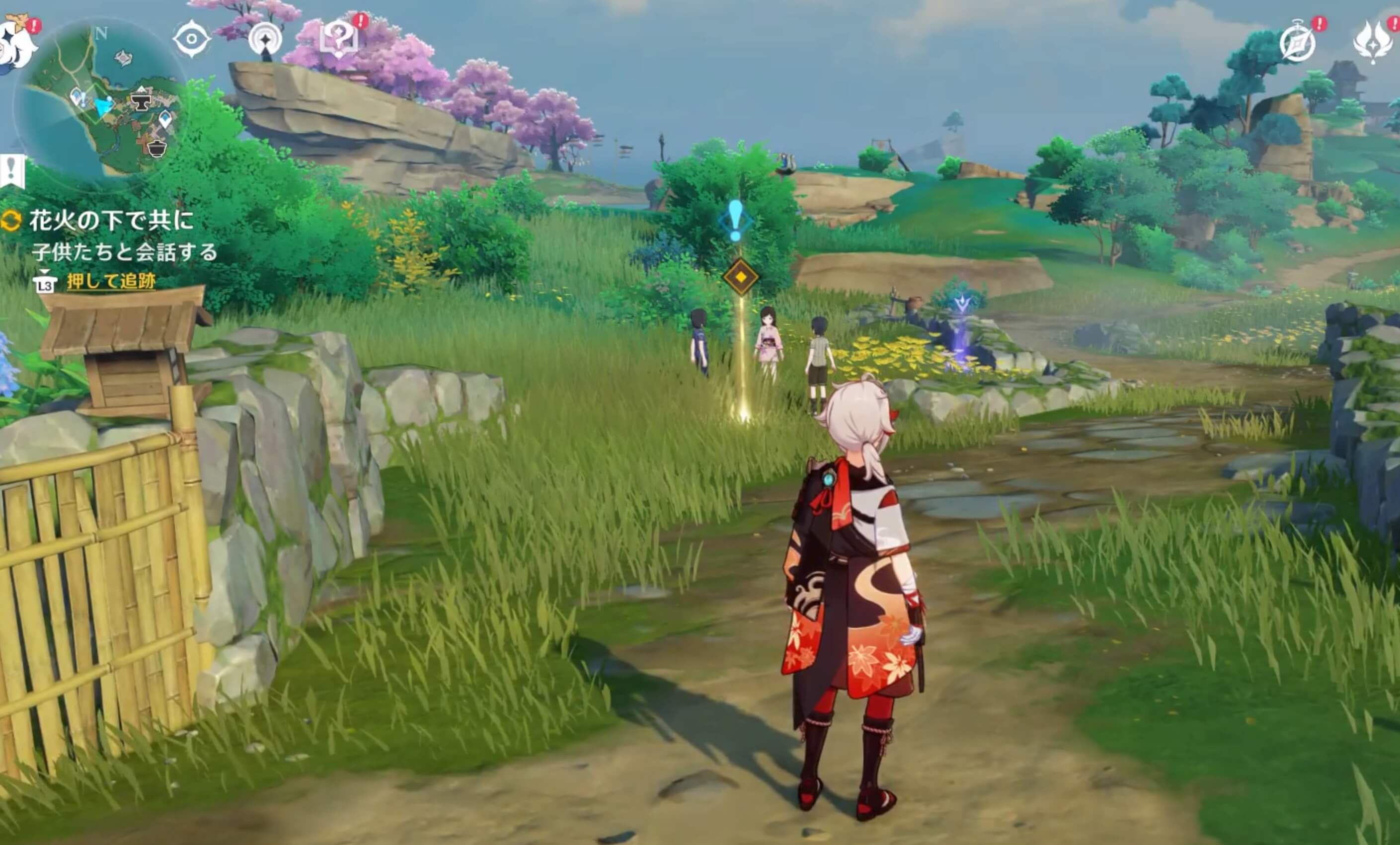 子供たちと会話する