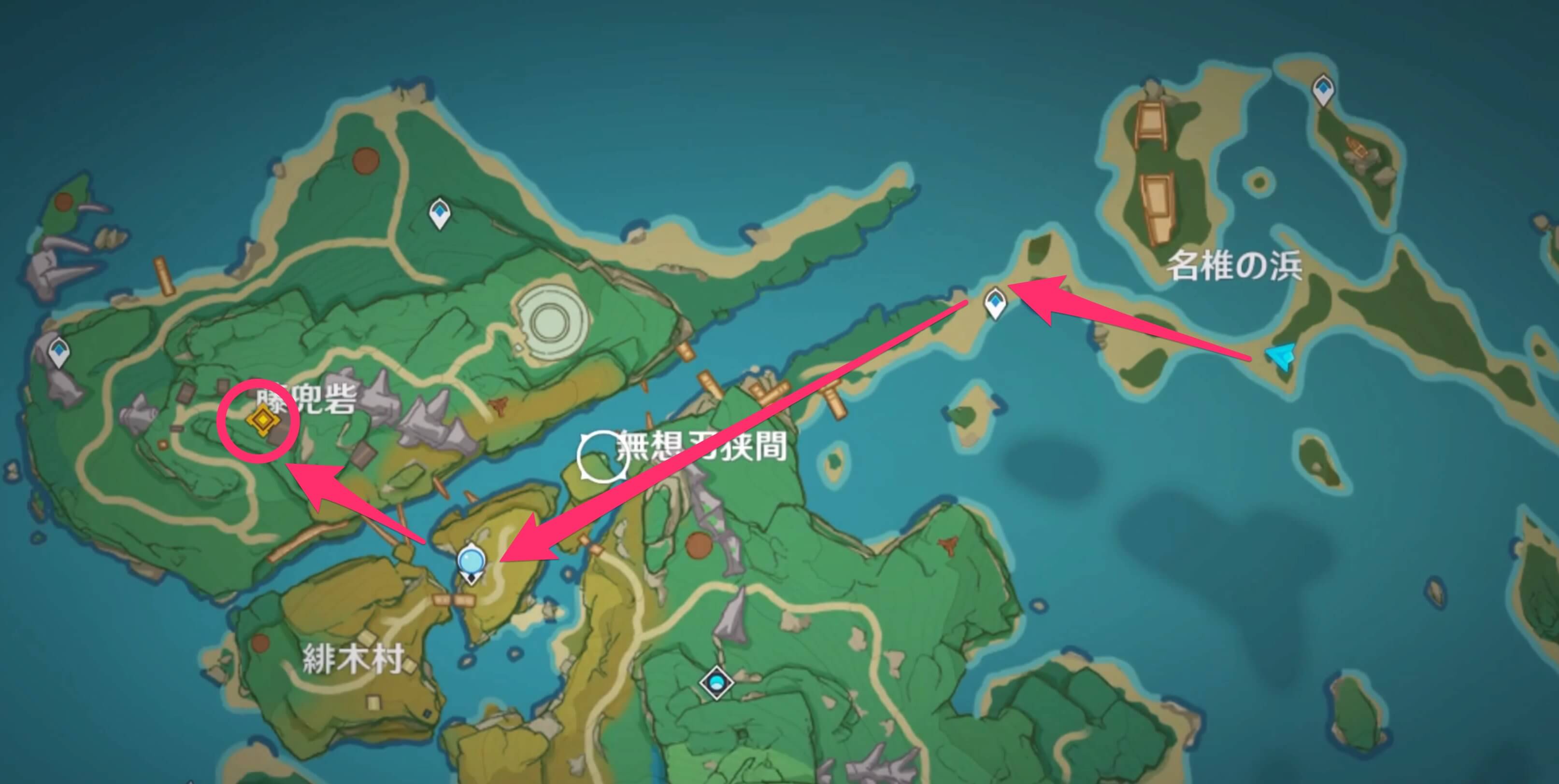 抵抗軍の大将ゴローがいる藤兜砦に向かう