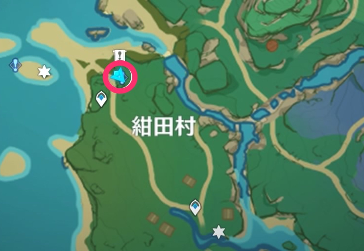 紺田怪談の場所