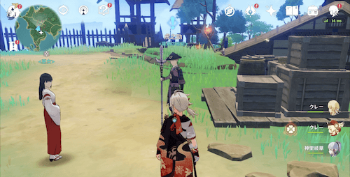 九条陣屋にいる虎乃助に近づく