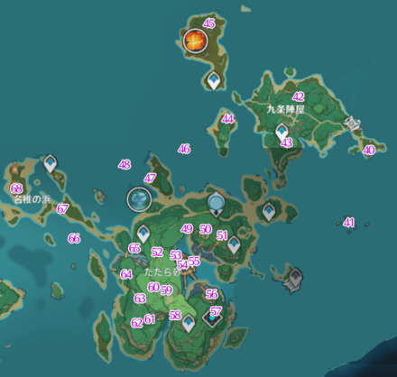 神無塚雷神の瞳マップ