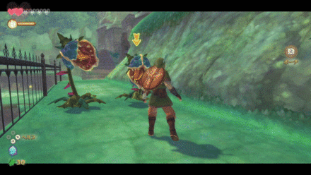 口が開いている方向から斬る