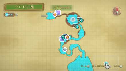 フロリア湖のマップ