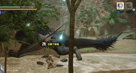 操竜待機状態のナルガクルガ