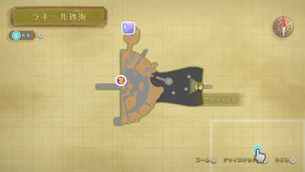 ラネール砂海(港)のマップ