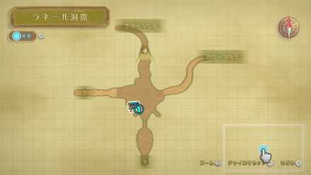 ラネール洞窟のマップ
