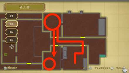 時空石と開いた部屋へのルート
