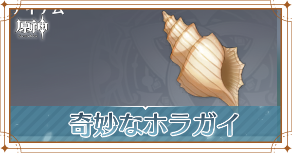 奇妙なホラガイの入手場所と使い道