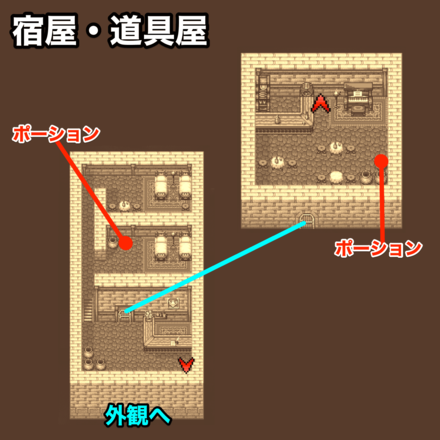 ウル宿屋：ピクセルマップ