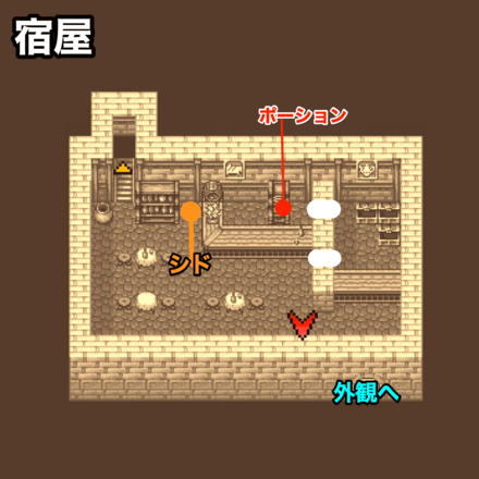 カズス宿屋：ピクセルマップ