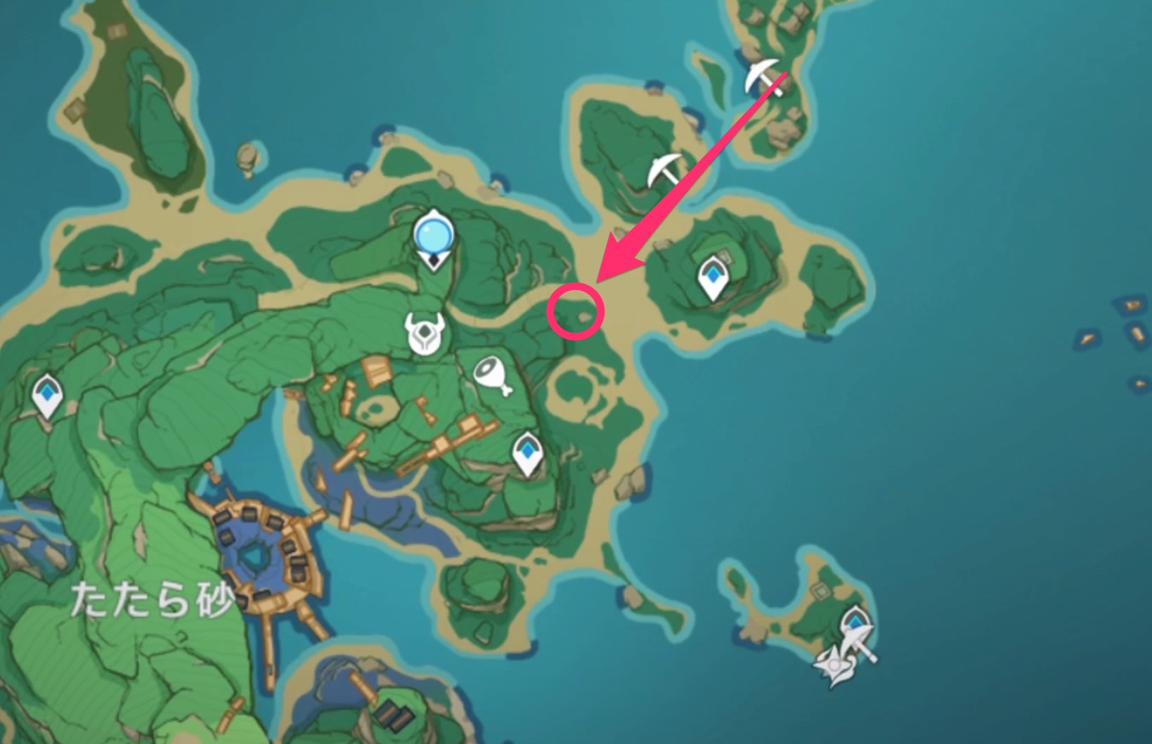 神無塚・たたら砂に行く