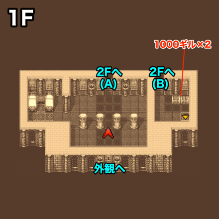 サスーン城1F：ピクセルマップ