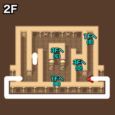 サスーン城2F：ピクセルマップ