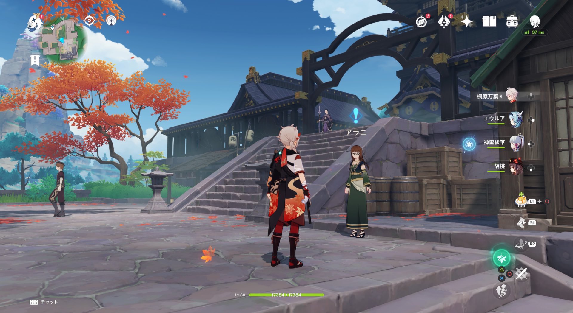 離島にいるアラニに話しかける