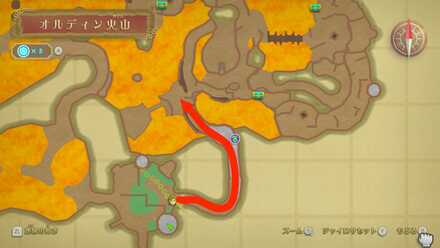 プチナへのルート