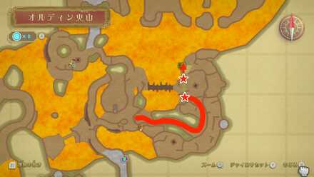 まほうのツボへのルート