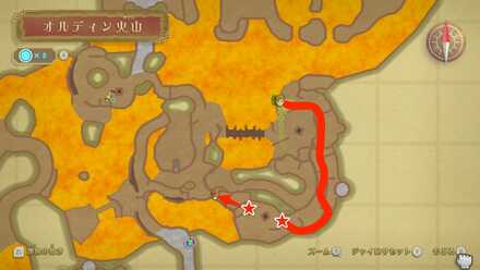 クローショットへのルート